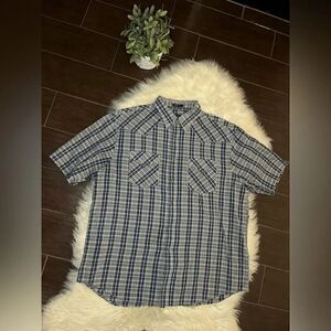 Pendleton Frontier plaid pearl snap button down sz XL